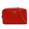 VINTAGE CHANEL MATELASSE CAMERA BAG RED LAMB SKIN GOLD HARDWARE 90338884