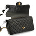 VINTAGE CHANEL MATELASSE 25 CHAIN BACKPACK BAG BLACK LAMB SKIN GOLD HARDWARE 90335586