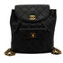 VINTAGE CHANEL MATELASSE CHAIN BACKPACK BLACK LAMB SKIN GOLD HARDWARE 90350340