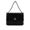 VINTAGE CHANEL MATELASSE CHAIN HAND BAG BLACK LAMB SKIN GOLD HARDWARE 90327067