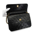 VINTAGE CHANEL MATELASSE CHAIN HAND SHOULDER BAG BLACK LAMB SKIN GOLD HARDWARE 90335295