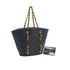 VINTAGE CHANEL MATELASSE CHAIN HAND BAG NAVY LAMB SKIN 90335499