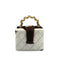 VINTAGE CHANEL MATELASSE CHAIN HAND MINI BAG BROWN WHITE UNBORN CALF GOLD HARDWARE 90317293