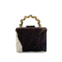 VINTAGE CHANEL MATELASSE CHAIN HAND MINI BAG BROWN WHITE UNBORN CALF GOLD HARDWARE 90317293