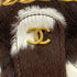 VINTAGE CHANEL MATELASSE CHAIN HAND MINI BAG BROWN WHITE UNBORN CALF GOLD HARDWARE 90317293
