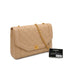 VINTAGE CHANEL MATELASSE CHAIN SHOULDER BAG BEIGE LAMB SKIN GOLD HARDWARE 90348428