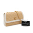 VINTAGE CHANEL MATELASSE CHAIN SHOULDER BAG BEIGE WHITE LAMB SKIN 90322795