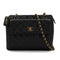 VINTAGE CHANEL MATELASSE CHAIN SHOULDER BAG BLACK CAVIAR SKIN GOLD HARDWARE 90330955