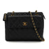VINTAGE CHANEL MATELASSE CHAIN SHOULDER BAG BLACK CAVIAR SKIN GOLD HARDWARE 90330955