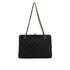 VINTAGE CHANEL MATELASSE CHAIN SHOULDER BAG BLACK CAVIAR SKIN GOLD HARDWARE 90335292