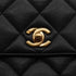 VINTAGE CHANEL MATELASSE CHAIN SHOULDER BAG BLACK CAVIAR SKIN GOLD HARDWARE 90340141