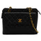 VINTAGE CHANEL MATELASSE CHAIN SHOULDER BAG BLACK CAVIAR SKIN GOLD HARDWARE 90345506