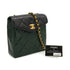VINTAGE CHANEL MATELASSE CHAIN SHOULDER BAG BLACK GREEN LAMB SKIN GOLD HARDWARE 90331663
