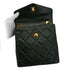 VINTAGE CHANEL MATELASSE CHAIN SHOULDER BAG BLACK GREEN LAMB SKIN GOLD HARDWARE 90331663