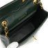 VINTAGE CHANEL MATELASSE CHAIN SHOULDER BAG BLACK GREEN LAMB SKIN GOLD HARDWARE 90331663