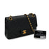VINTAGE CHANEL MATELASSE CHAIN SHOULDER BAG BLACK LAMB SKIN GOLD HARDWARE 90313868
