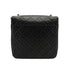 VINTAGE CHANEL MATELASSE CHAIN SHOULDER BAG BLACK LAMB SKIN GOLD HARDWARE 90320185