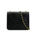 VINTAGE CHANEL MATELASSE CHAIN SHOULDER BAG BLACK LAMB SKIN GOLD HARDWARE 90321158