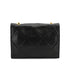 VINTAGE CHANEL MATELASSE CHAIN SHOULDER BAG BLACK LAMB SKIN GOLD HARDWARE 90327991
