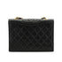 VINTAGE CHANEL MATELASSE CHAIN SHOULDER BAG BLACK LAMB SKIN GOLD HARDWARE 90330954