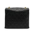 VINTAGE CHANEL MATELASSE CHAIN SHOULDER BAG BLACK LAMB SKIN GOLD HARDWARE 90330703