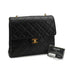VINTAGE CHANEL MATELASSE CHAIN SHOULDER BAG BLACK LAMB SKIN GOLD HARDWARE 90330703