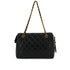 VINTAGE CHANEL MATELASSE CHAIN SHOULDER BAG BLACK LAMB SKIN GOLD HARDWARE 90331672