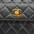 VINTAGE CHANEL MATELASSE CHAIN SHOULDER BAG BLACK LAMB SKIN GOLD HARDWARE 90334155