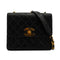 VINTAGE CHANEL MATELASSE CHAIN SHOULDER BAG BLACK LAMB SKIN GOLD HARDWARE 90337293