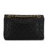VINTAGE CHANEL MATELASSE CHAIN SHOULDER BAG BLACK LAMB SKIN GOLD HARDWARE 90338353