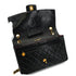 VINTAGE CHANEL MATELASSE CHAIN SHOULDER BAG BLACK LAMB SKIN GOLD HARDWARE 90338353