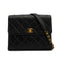 VINTAGE CHANEL MATELASSE CHAIN SHOULDER BAG BLACK LAMB SKIN GOLD HARDWARE 90339971