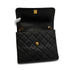 VINTAGE CHANEL MATELASSE CHAIN SHOULDER BAG BLACK LAMB SKIN GOLD HARDWARE 90339971