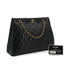 VINTAGE CHANEL MATELASSE CHAIN SHOULDER BAG BLACK LAMB SKIN GOLD HARDWARE 90340150