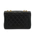 VINTAGE CHANEL MATELASSE CHAIN SHOULDER BAG BLACK LAMB SKIN GOLD HARDWARE 90340386