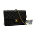 VINTAGE CHANEL MATELASSE CHAIN SHOULDER BAG BLACK LAMB SKIN GOLD HARDWARE 90342580