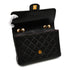VINTAGE CHANEL MATELASSE CHAIN SHOULDER BAG BLACK LAMB SKIN GOLD HARDWARE 90342580