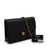 VINTAGE CHANEL MATELASSE CHAIN SHOULDER BAG BLACK LAMB SKIN GOLD HARDWARE 90343937