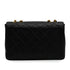 VINTAGE CHANEL MATELASSE CHAIN SHOULDER BAG BLACK LAMB SKIN GOLD HARDWARE 90343952