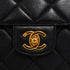 VINTAGE CHANEL MATELASSE CHAIN SHOULDER BAG BLACK LAMB SKIN GOLD HARDWARE 90343952