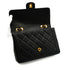 VINTAGE CHANEL MATELASSE CHAIN SHOULDER BAG BLACK LAMB SKIN GOLD HARDWARE 90343952
