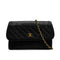 VINTAGE CHANEL MATELASSE CHAIN SHOULDER BAG BLACK LAMB SKIN GOLD HARDWARE 90344379