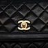 VINTAGE CHANEL MATELASSE CHAIN SHOULDER BAG BLACK LAMB SKIN GOLD HARDWARE 90344379