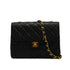 VINTAGE CHANEL MATELASSE CHAIN SHOULDER BAG BLACK LAMB SKIN GOLD HARDWARE 90348242