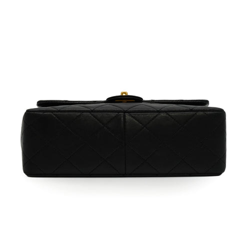VINTAGE CHANEL MATELASSE CHAIN SHOULDER BAG BLACK LAMB SKIN GOLD HARDWARE 90348242