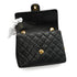 VINTAGE CHANEL MATELASSE CHAIN SHOULDER BAG BLACK LAMB SKIN GOLD HARDWARE 90348242