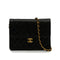 VINTAGE CHANEL MATELASSE PUSH LOCK CHAIN SHOULDER BAG BLACK LAMB SKIN GOLD HARDWARE 90348247