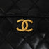VINTAGE CHANEL MATELASSE PUSH LOCK CHAIN SHOULDER BAG BLACK LAMB SKIN GOLD HARDWARE 90348247