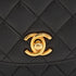 VINTAGE CHANEL MATELASSE CHAIN SHOULDER BAG BLACK LAMB SKIN GOLD HARDWARE 90349835