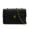 VINTAGE CHANEL MATELASSE CHAIN SHOULDER BAG BLACK LAMB SKIN GOLD HARDWARE 90314448